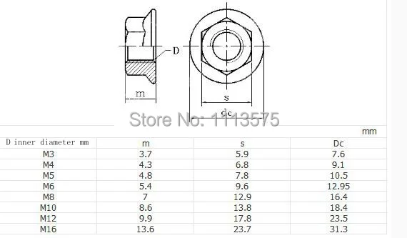 

M4,4mm,304 stainless steel flange nut,nuts and bolts,fasterner,lock nut,lock hex flange nut hardwar