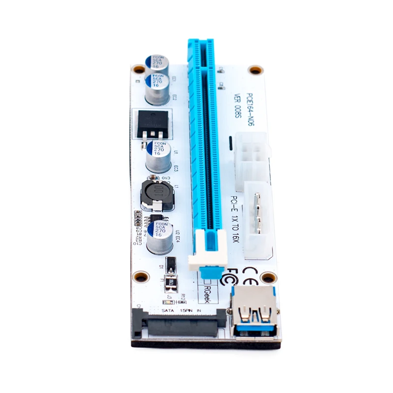 По dhl 50 шт. PCI-E PCI E Express 1x к 16x Riser 008S расширитель адаптер карта с 60 см USB 3 0 кабель