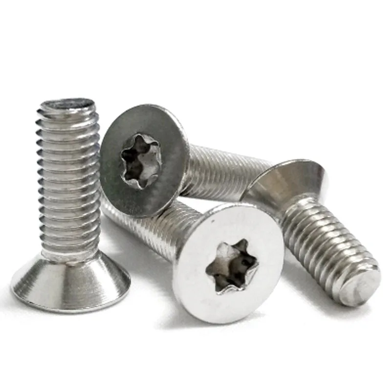 

5pcs M8 304 stainless steel Countersunk head Flat plum Anti-theft bolt Screw Tamper Mechanical screws 10mm-50mm Length torx