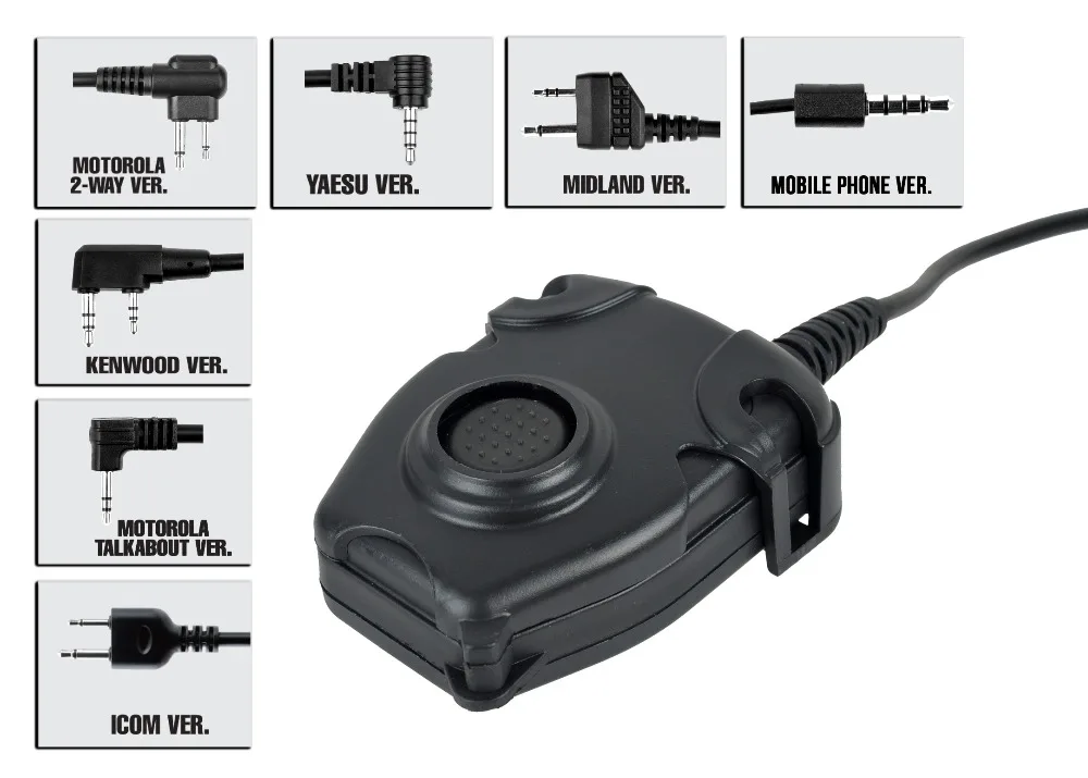Z-Tac Tactical Peltor Bowman Elite II Военная гарнитура PTT кабельный разъем для двигателя ol Kenwod Midland Phone Radio Z112 для Wargame