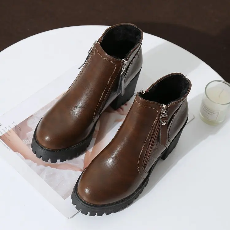 Aleafalling/женские ботинки сезон осень-зима женская обувь из мягкой кожи без шнуровки