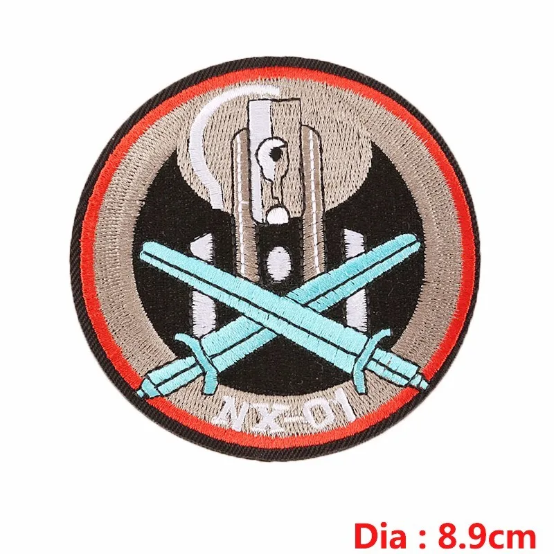 Black Nickel Pulaqi Ufo детская железная 3d Байкерская нашивка для футболки Одежда НАШИВКА вышитый значок шапка с инопланетными буквами DIY H - Цвет: Black Nickel