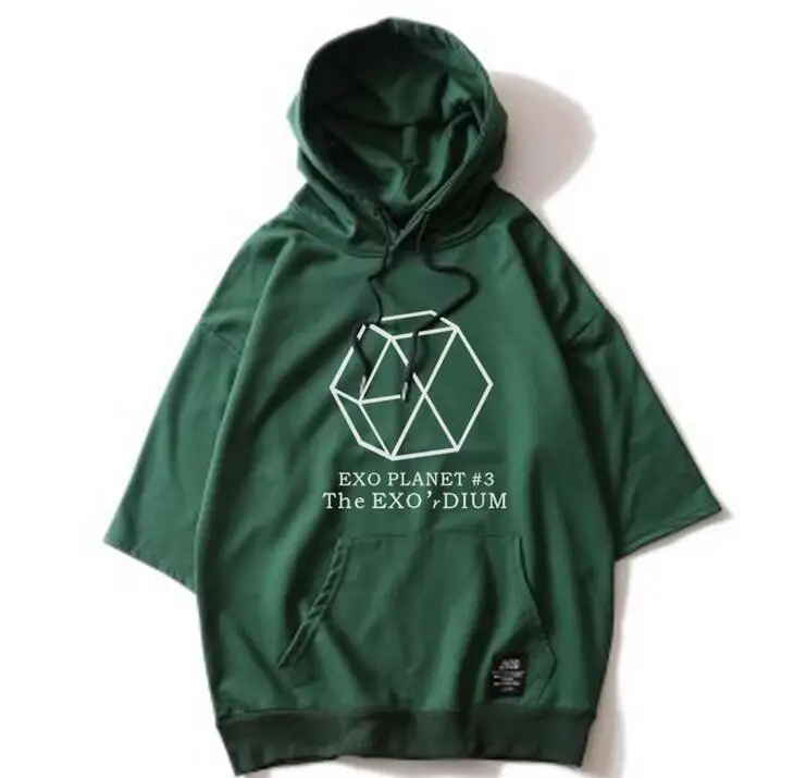 Пуловер с принтом Exo exo planet футболка короткими рукавами для фанатов kpop