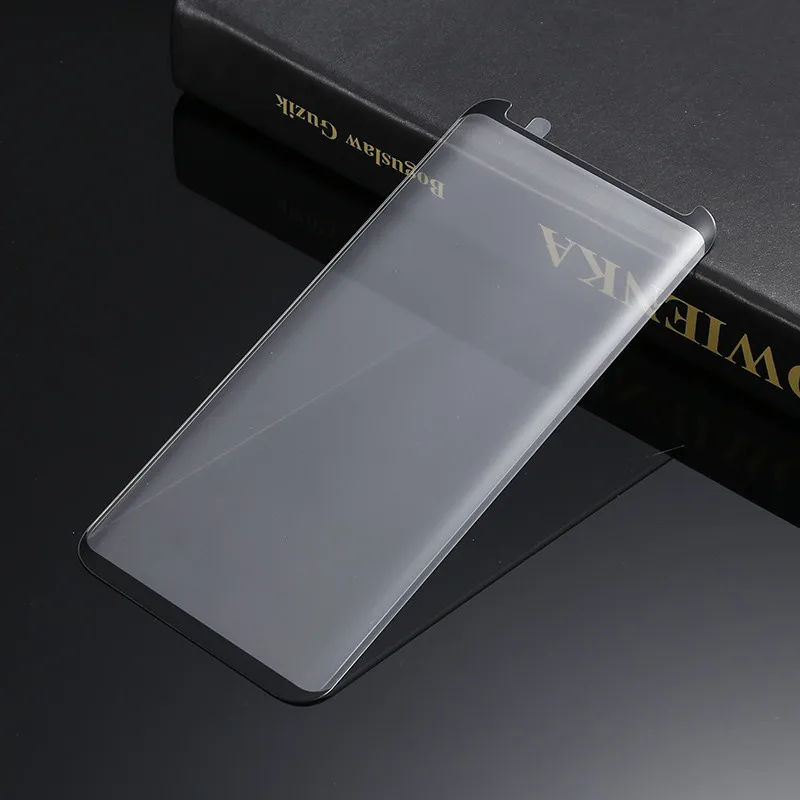 Закаленное Стекло для samsung Galaxy S8 Стекло протектор для samsung Galaxy note 8 S8 плюс 3D изогнутые полная защита Стекло пленка - Цвет: Black