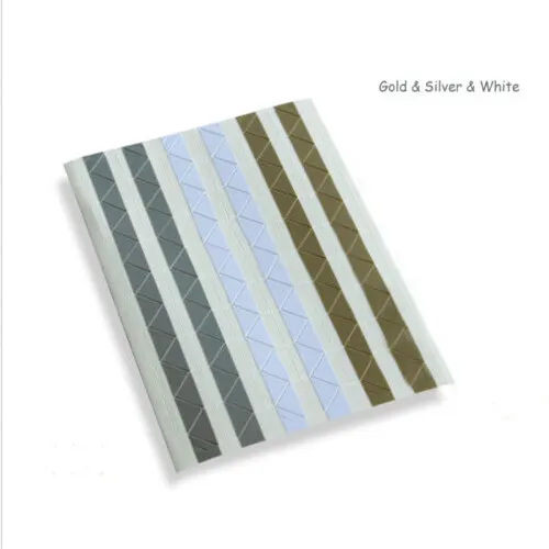 White gold silver 102 шт = 1 лист Горячая Мода наклейки-уголки для Фото Красочные Декоративные наклейки-уголки для фото различные опционально - Цвет: White gold silver