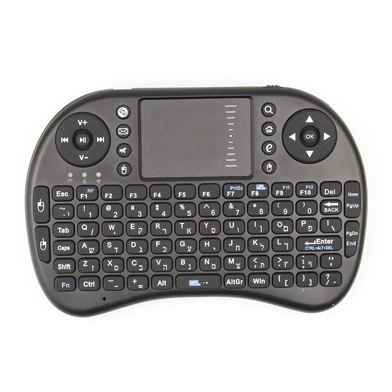 2 4 ГГц Беспроводная Клавиатура Оригинал i8 иврит Арабский Английский Русский