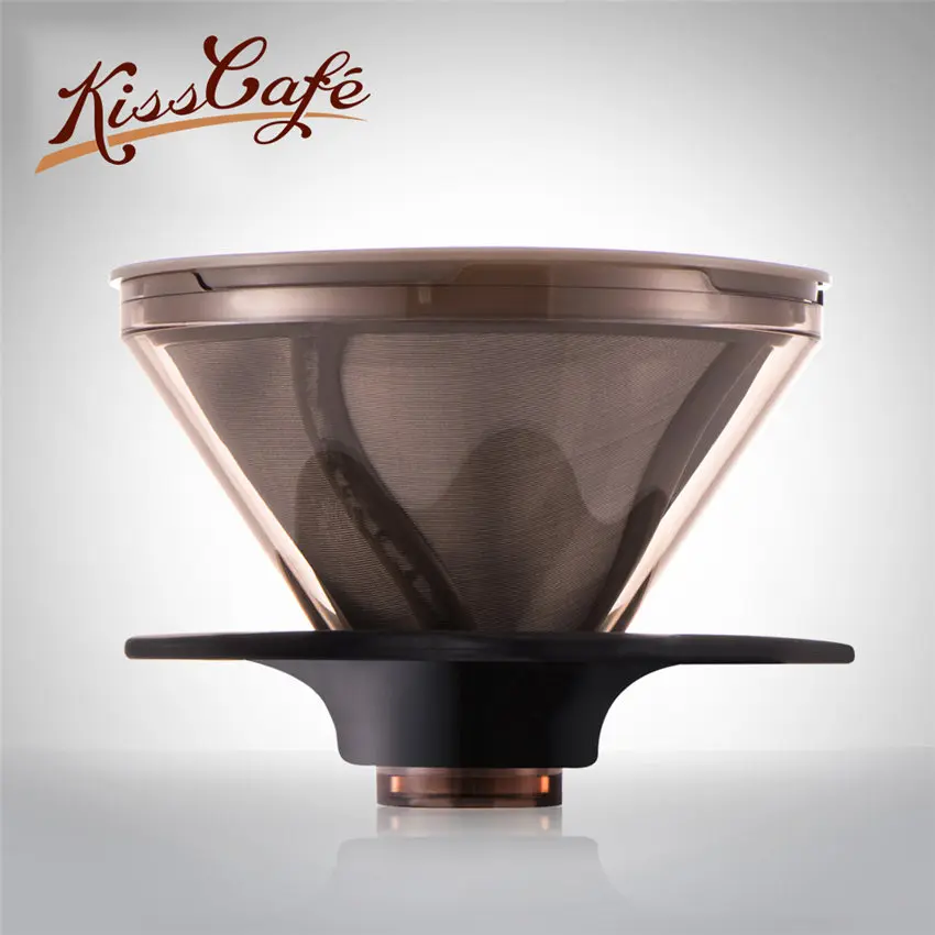 Rose Gold RoseGold многоразовый фильтр для кофе держатель из нержавеющей стали пивоварения капельные фильтры для кофе воронка металлическая сетка Кофе Чай фильтр корзины - Цвет: Rose Gold
