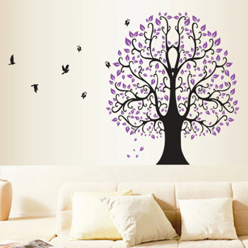 Настенные наклейки большого размера с изображением семейного дерева для