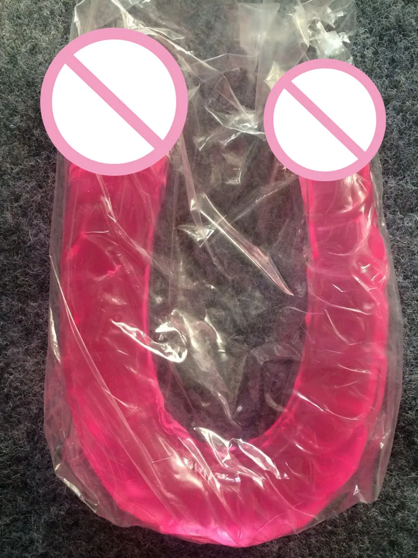 Двойной фаллоимитатор гибкий мягкий желеобразный вагинальный и анальный секс