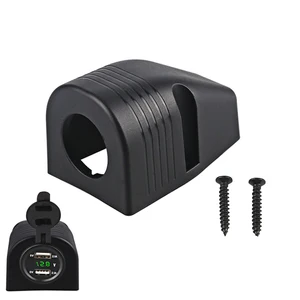 Автомобильное зарядное устройство, водонепроницаемая палатка с USB-вольтметром и прикуривателем, для грузовиков, мотоциклов, лодок, квадроциклов, 1 шт.