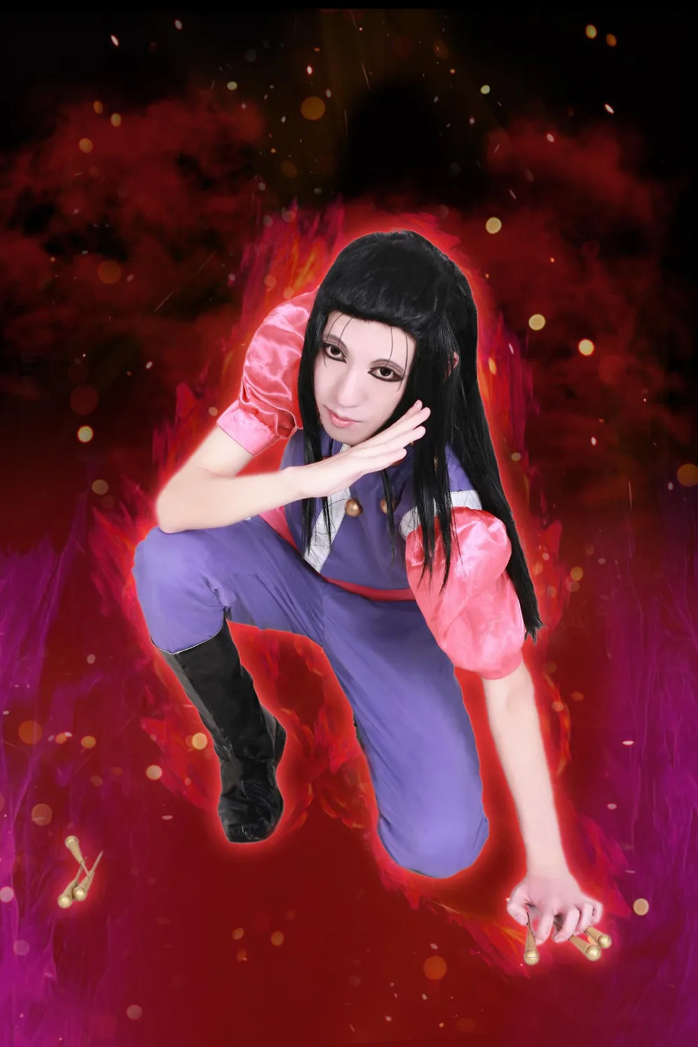 Костюм для косплея Hunter X Illumi Zoldyck Irumi 11 шт.|cosplay costume|hunter x huntercostume cosplay |