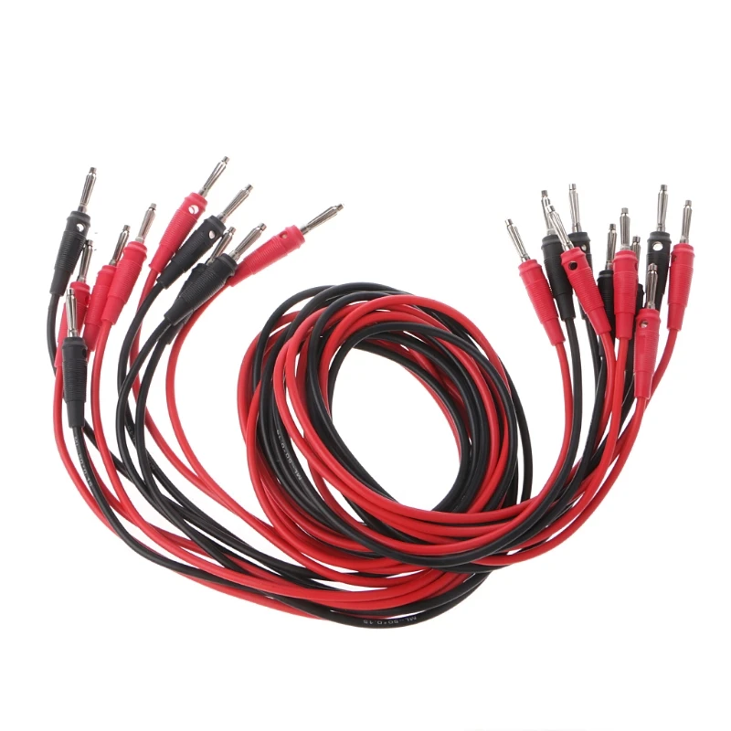 Новый 10 шт. 4 ММ мужчинами Banana Plug стекируемые 100 см 16AWG Тесты зарядки приводит