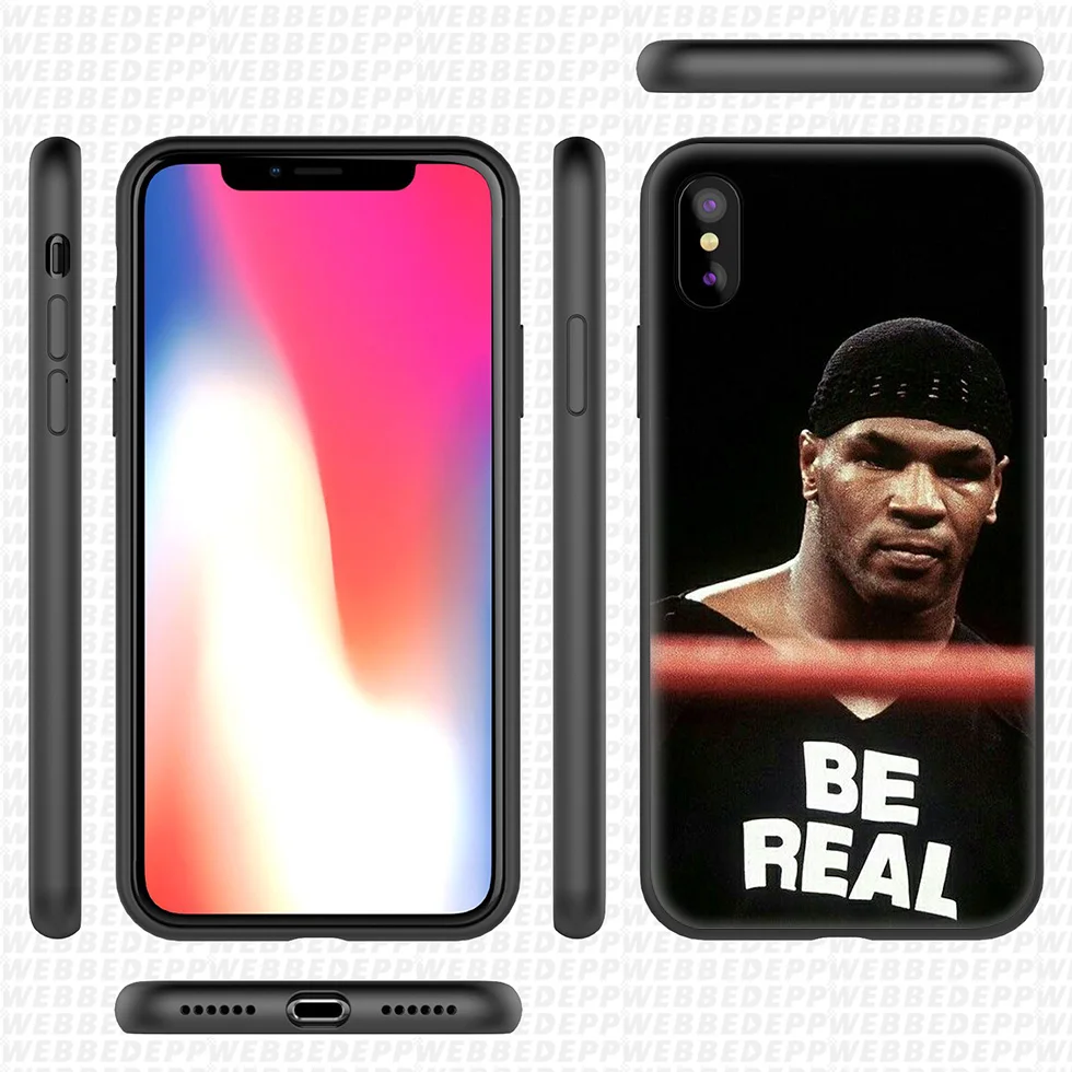 WEBBEDEPP Mike Tyson Boxing Soft Silicone Case for iPhone 11 Pro Xr Xs Max X or 10 8 7 6 6S Plus 5 5S SE |