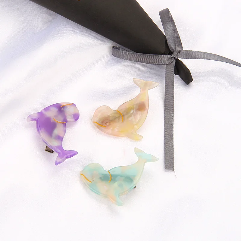 4 цвета заколки для волос с дельфинами женские ручной работы аксессуары