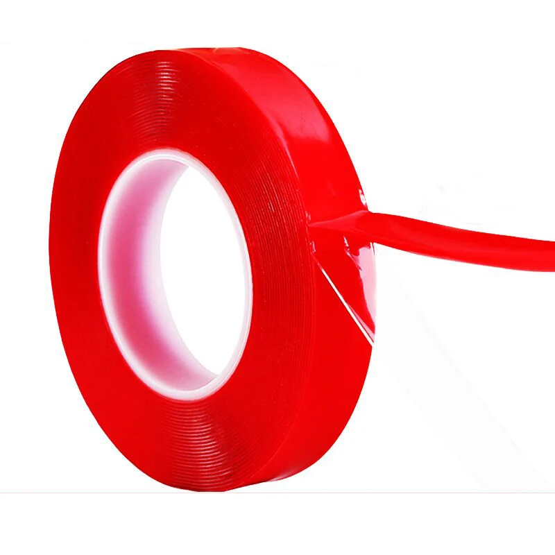 Супер клейкая лента двухсторонняя прозрачная Водонепроницаемая с красной