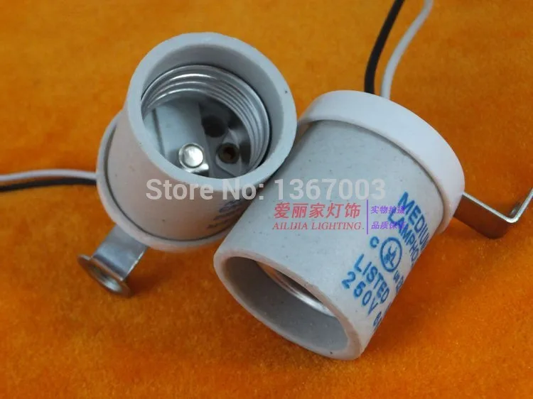 4 шт./лот E27 керамический держатель лампы аксессуары для ламп бесплатная