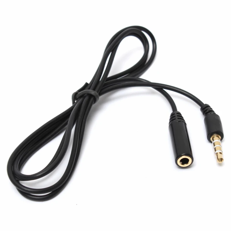 1Pc Male to Female Earphone Headphone Audio Extension Cable Black Cables For Accessories | Электроника