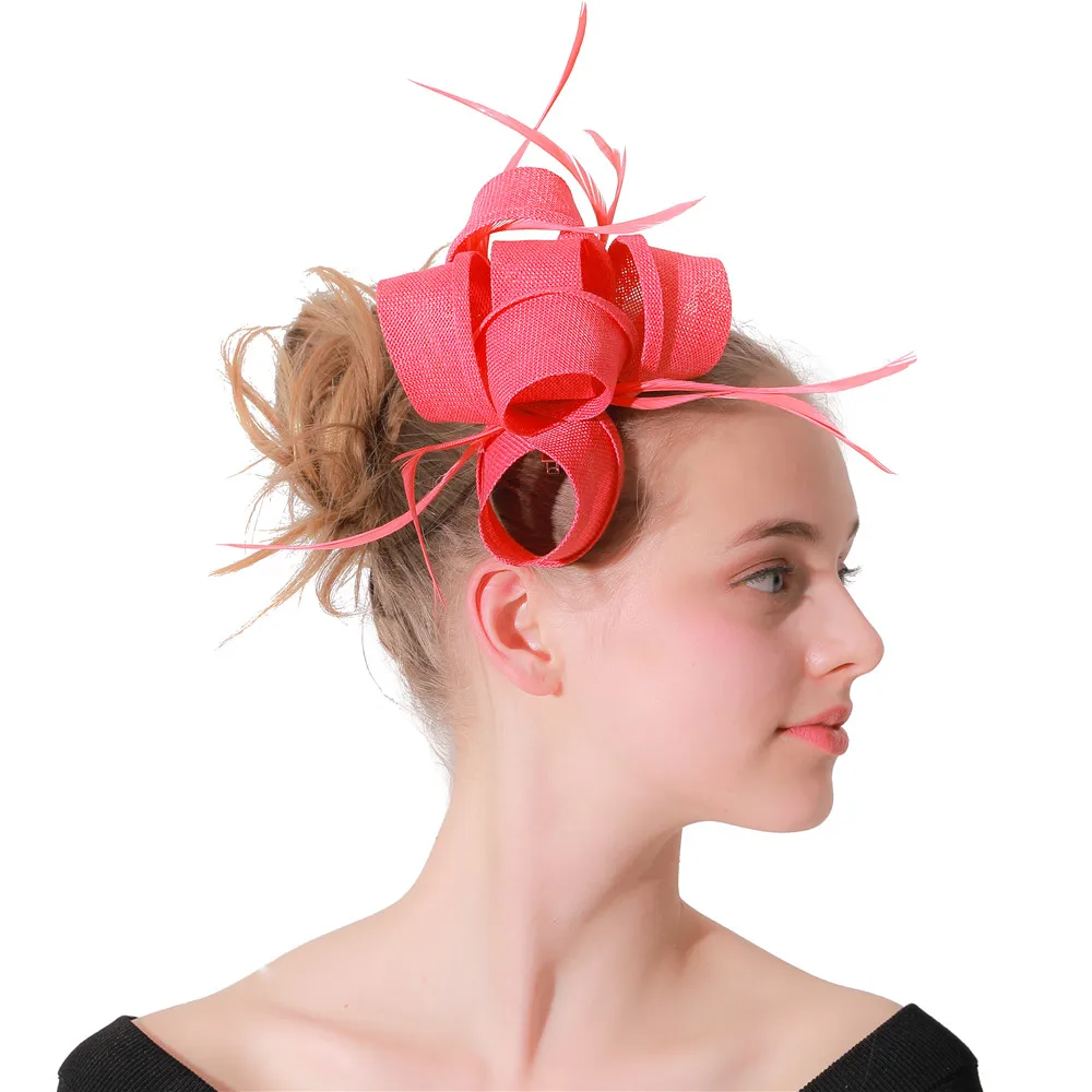 Женские головные уборы модные свадебные имитация синамая Коктейльные шляпы в