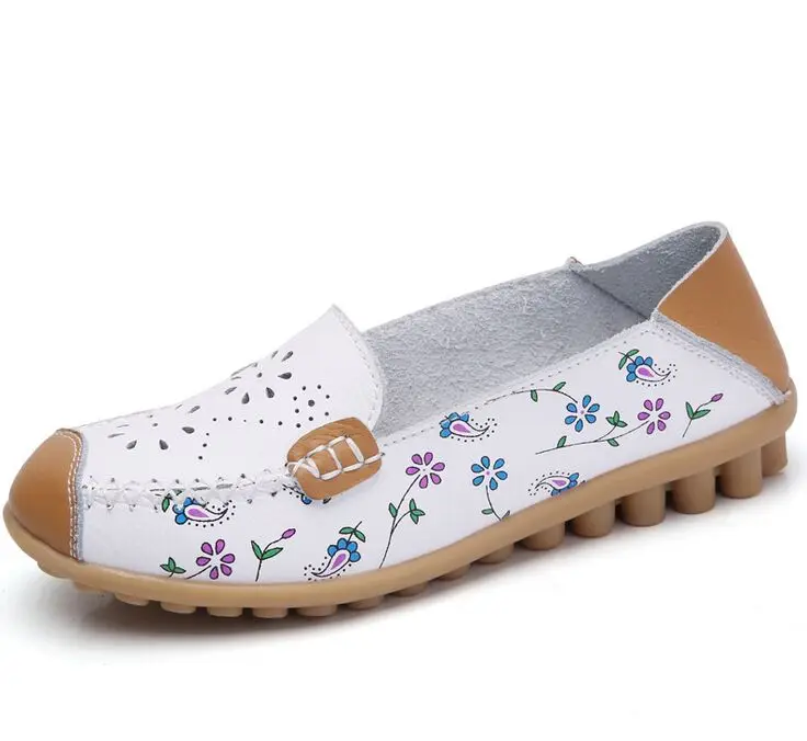 2020 новый принт весенняя обувь из натуральной кожи Повседневная дышащая для