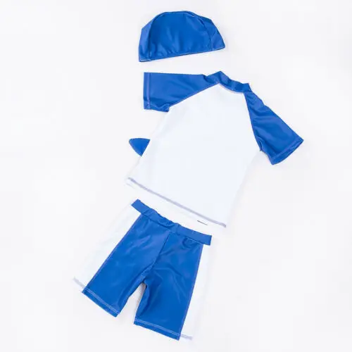 Милый детский купальник из 3 предметов для маленьких мальчиков Купальники Акула