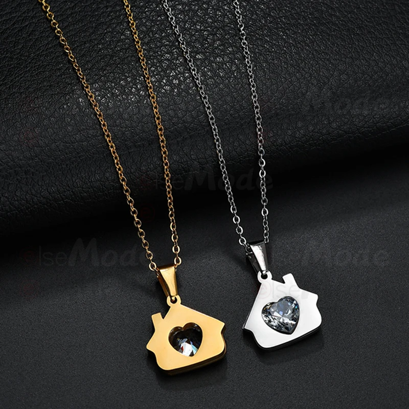 Ожерелье ELSEMODE с подвеской в виде сердца из кубического циркония ожерелье дома