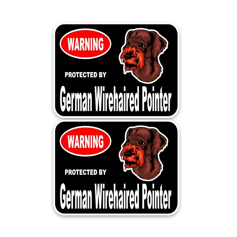 YJZT 15*11 4 см 2 шт. немецкая Wirehaired указка задняя фотография собаки | Автомобили и