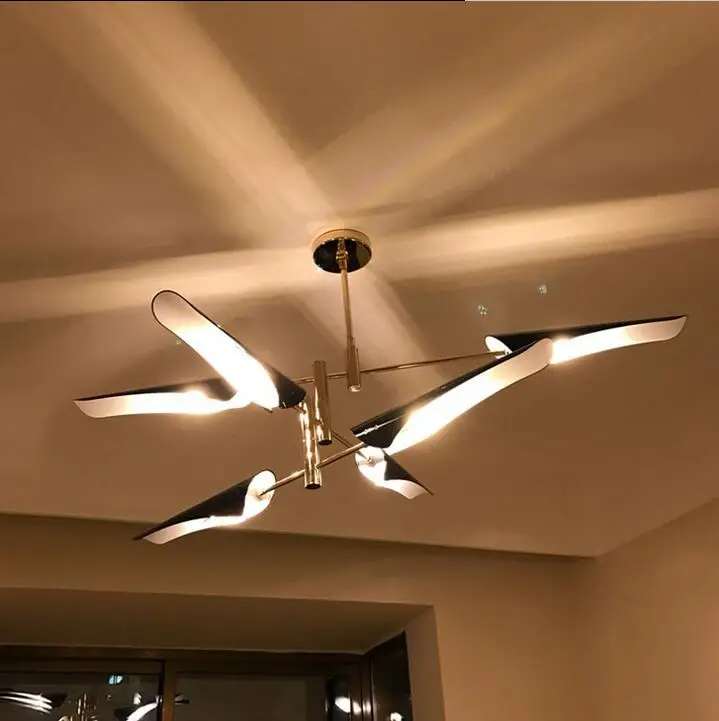 4/6/8 головок постмодерн скошенная металлическая промышленная ветровая гостиная