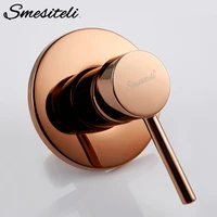 smesiteli bathroom shower trim single handle concealed shower system control round 12 inch ips connector in rose gold finish