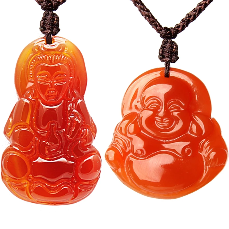 

Red Pendant Pot-bellied Maitreya Laughing Buddha Pendant Guanyin Maitreya Red Agate Pendant pendant Buddha Guanyin Buddha and