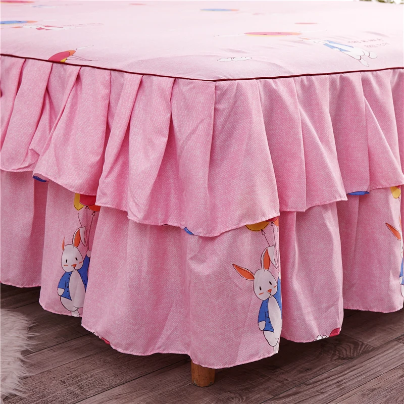 White pink Lace Korean bedding set bedspread beautiful princess style kid girls twin full queen king size bed skirt duvet covers | Дом и сад