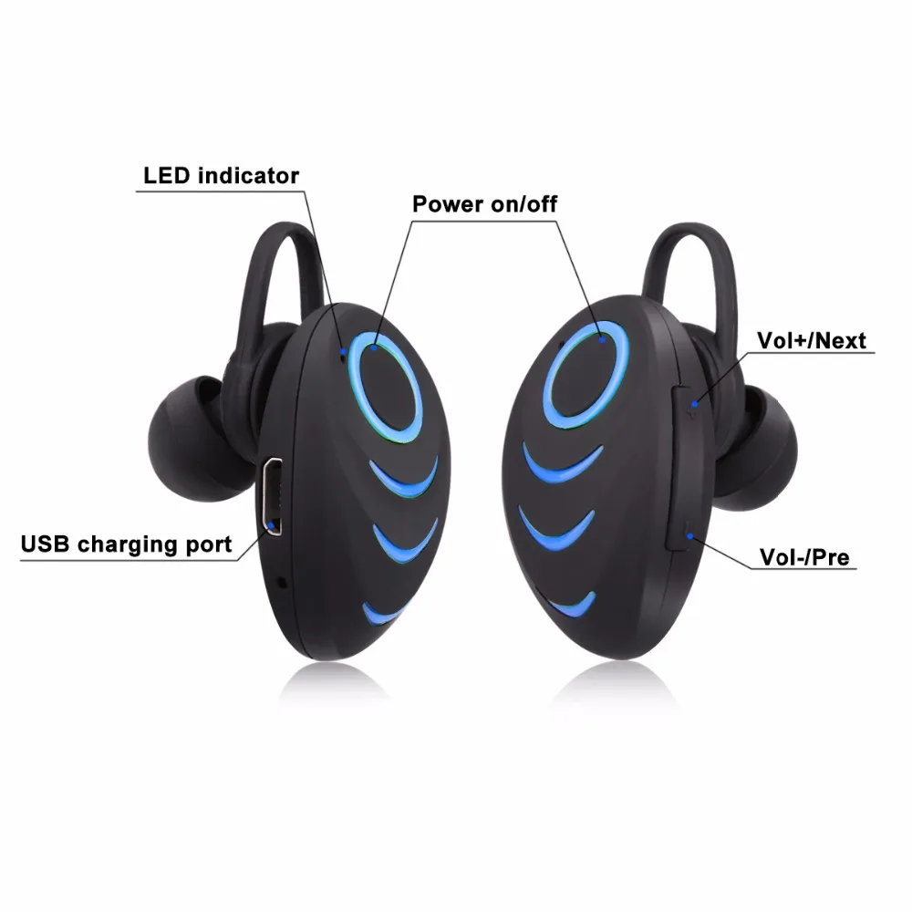 Беспроводные наушники Excelvan A3 Bluetooth4.0 HiFi стерео музыкальные со встроенным