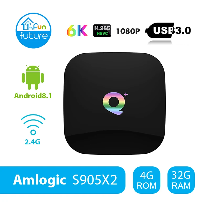 Приставка Смарт ТВ T95 Q Plus Android 8 1 4 + 32/64 ГБ 1080p 4K|amlogic s912|media playertv box 3gb |