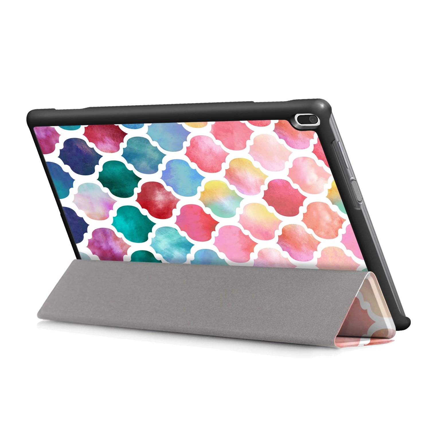 Тонкий умный чехол-подставка для lenovo TAB4 Tab 4 10 X304L TB-X304F TB-X304N 10,0 дюймов Чехол-книжка с принтом из искусственной кожи+ ручка+ пленка - Цвет: Colorful