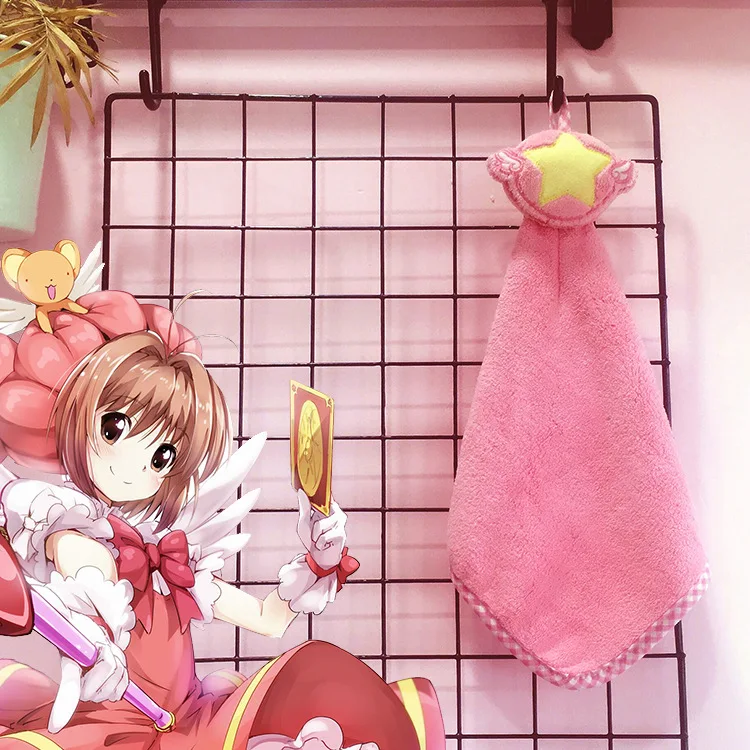 Мультфильм аниме карты Captor Sakura сухое полотенце для рук полиэстер звезда вытирать
