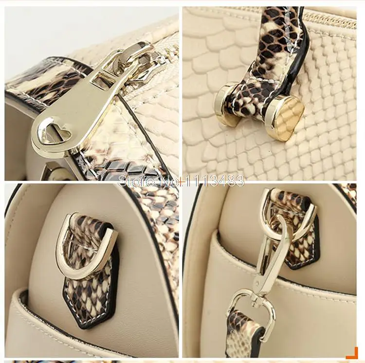 Сумка женская из натуральной кожи под крокодиловую змеиную кожу | Багаж и сумки