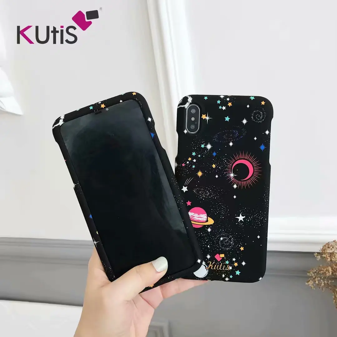 Защитный чехол для iPhone XR XS max 360 градусов передняя + задняя Матовая крышка Модный