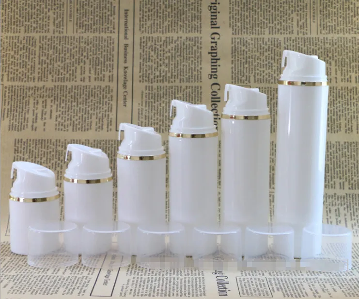 2017 новинка 100 шт. прозрачная бутылка для косметики с золотым краем 30ml50ml80ml100ml120ml150ml