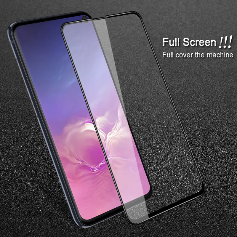 Защитное стекло на весь экран Samsung S10e S10 + e закаленное для Galaxy твердость 9H