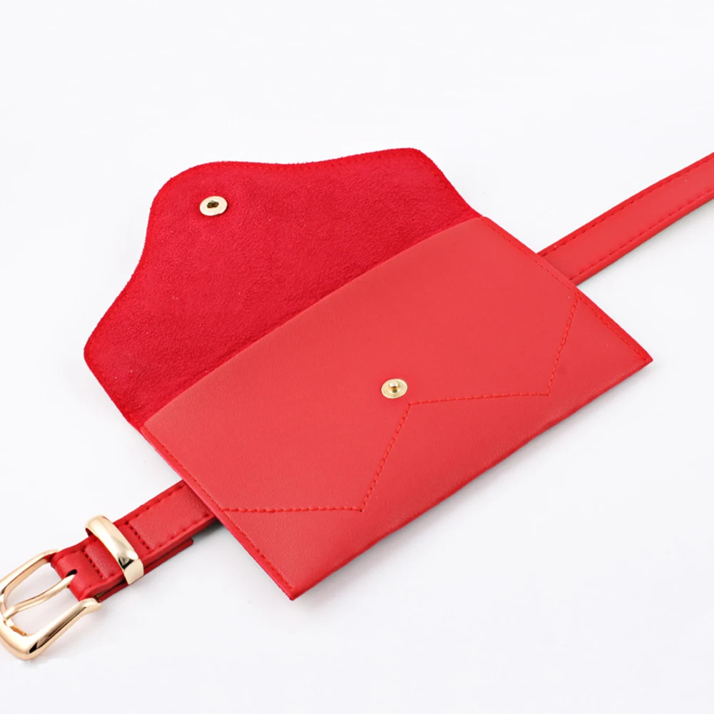 Модная женская поясная Сумка конверт Кожаная сумка с регулируемой пряжкой мини