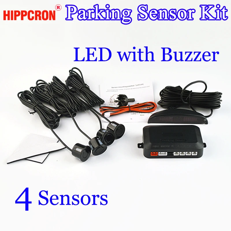Hippcron LED Автостоянка Сенсор комплект 4 Сенсор s 22mm обратный радиолокатор Звук оповещения Индикатор Системы 8 цветов