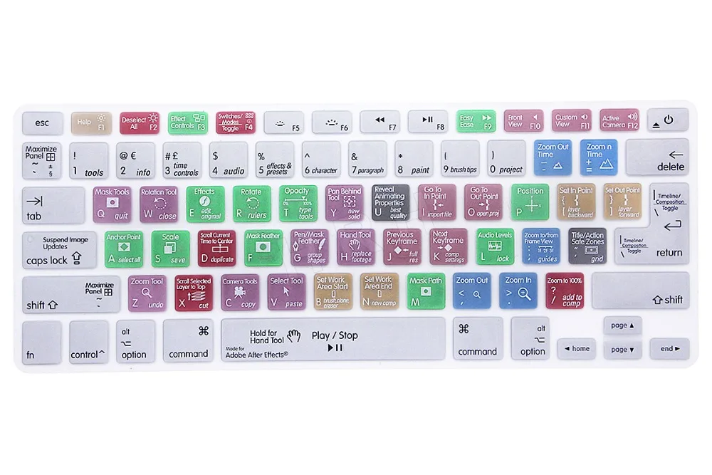 Для ярлыков после эффектов A1278 силиконовая клавиатура с горячими клавишами для
