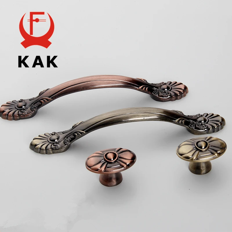 KAK 5 шт./лот винтажные ручки для кухонного шкафа античные дверей ящиков платяного