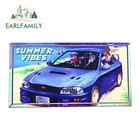 EARLFAMILY, 13 см x 6,9 см, ограниченная серия, летняя наклейка с изображением вибрации, мультяшная наклейка на бампер автомобиля, забавная наклейка для автомобиля