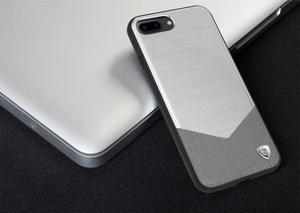 Nillkin Lensen телефонные чехлы для Apple iPhone 8 Plus бизнес Металл Матовый+ импортная кожа TPU PC задняя крышка для iPhone7 Plus