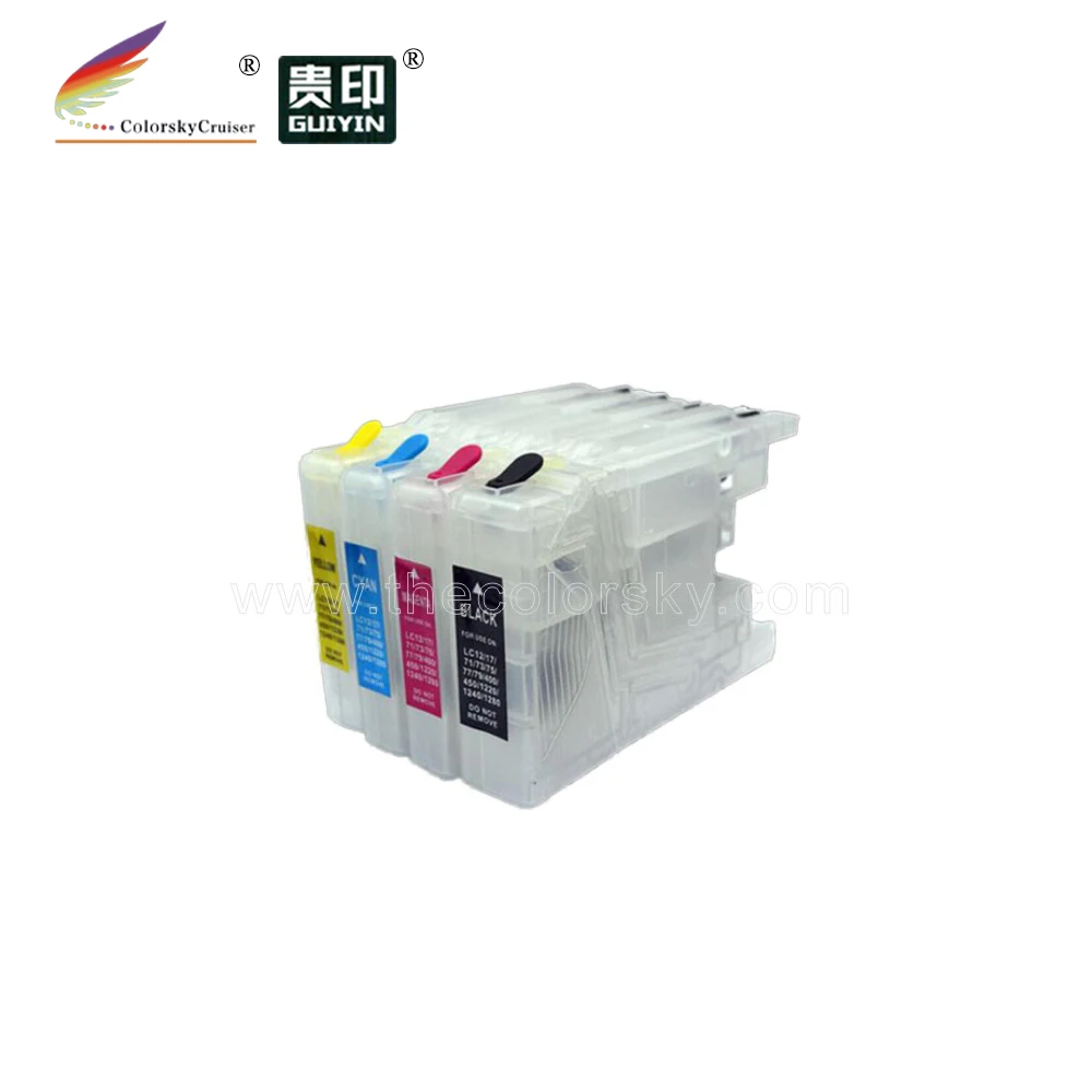 

(RCB-LC1240) refillable ink cartridge for Brother LC 1240 1220 400 75 73 71 12 73 77 79 17 450 DCP J525W J725DW J925DW 525 725