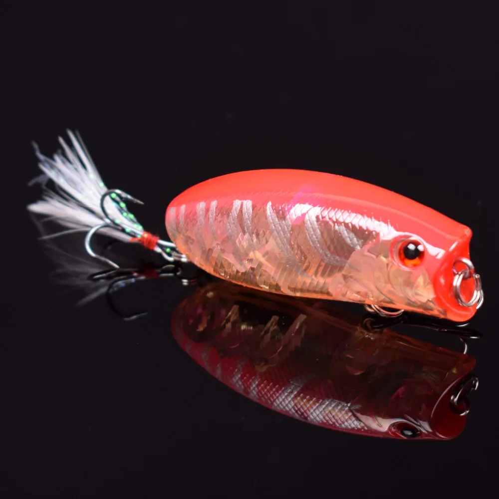 Шт. 1 шт. 3D средства ухода для век реалистичные Рыбалка приманки 5 см 11 г 8 # крючки Pesca рыба Поппер воблер isca