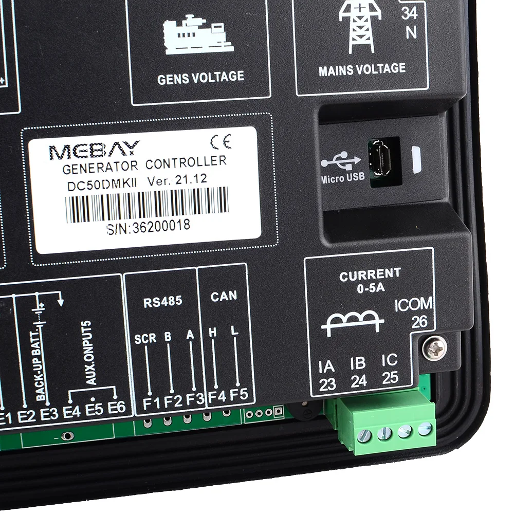 Панель управления электронным генератором DC50D/DC52D MKII для дизельного двигателя