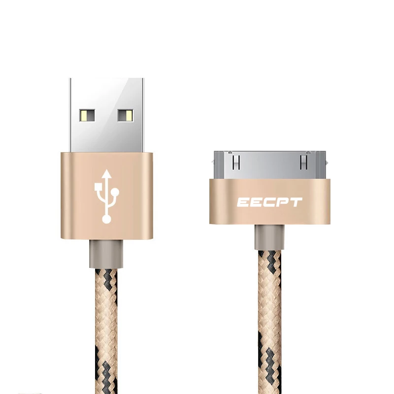 EECPT 30 Pin USB кабель для iPhone 4S 4 3GS iPad 1 2 3 iPod Nano iTouch зарядный кабель провод для быстрого заряда данных Телефонный Шнур адаптер - Цвет: Colorful Gold