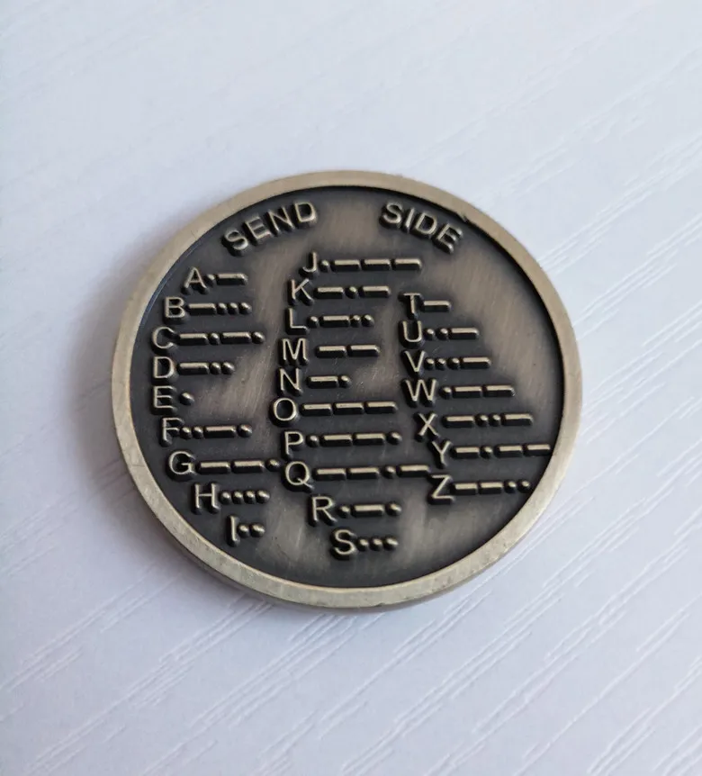 Новинка 1 шт. CW тренировочная монета Morse Code Coin Любительское радио | Электроника