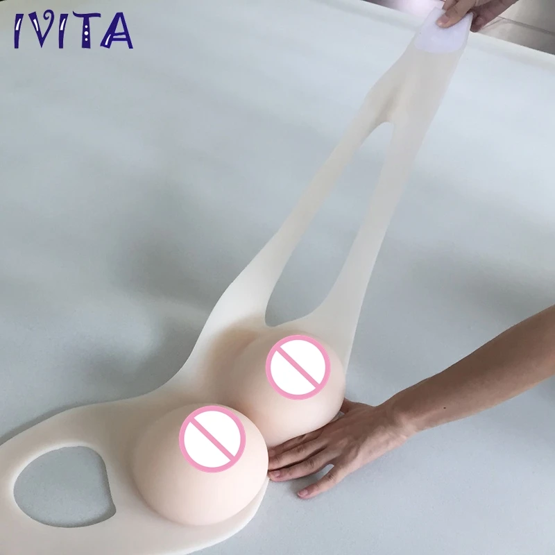 Силиконовые формы для груди IVITA 2400 г большие перекрестная грудь искусственная